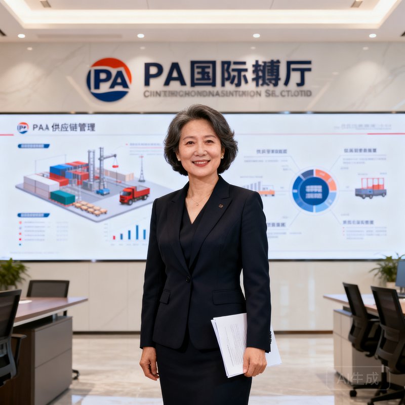 PA国际厅COO王璐，40岁，硬件供应链管理专家，曾在富士康担任供应链高级经理，干练的职场女性形象