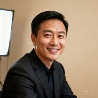 某知名连锁咖啡品牌市场总监头像照片，面带微笑展现专业形象