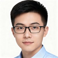 某本地生活服务平台运营主管头像，戴眼镜的年轻男性形象